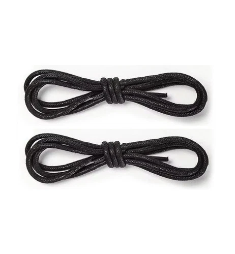 Bottes noires 2,5 mm rondes cirées fines de rechange chaussures lacets corde ficelle #4001