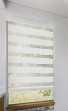 Light Filtering Cord Free Zebra Blind Fabric Roller White 23" x 72" NO HARDWARE