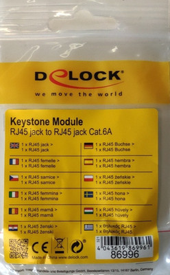 SET 5X Keystone RJ45 Jack Modul Cat.6a