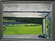 Thorvald Hagedorn-Olsen 1902-1996, Cow Herd by Lake, Dated 1947