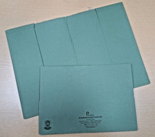 PACK OF 10x QUALITY FOOLSCAP SIZE GREEN DOUBLE POCKET LEGAL DOCUMENT WALLETS