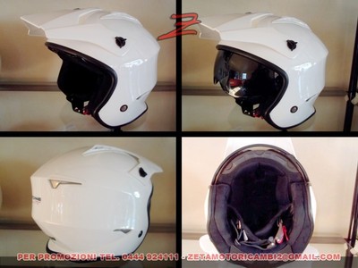 casco jet Astone Mini Cross Minicross MINICROSS-WH Gloss White bianco - M |  eBay