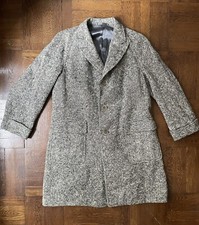 Vintage Burberrys Tweed Wool Over Coat - Burberry Prorsum Tweed Trench Sz M - L