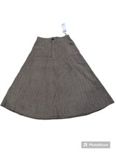 VTG I Wool Skirt Below Knee Lined Fit Flare Large A7