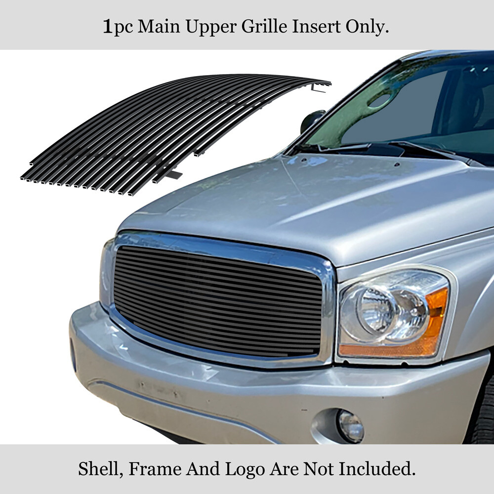 2004-2006 Dodge Durango Main Upper Stainless Black Billet Grille Insert, Sleek Style Upgrade