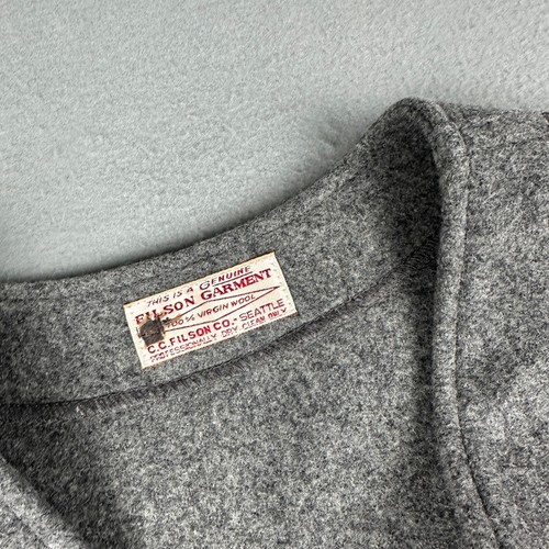 Vintage CC Filson Mackinaw Vest Mens 44 Gray Wool Cowboy Ranchwear Western XL - Picture 2 of 10