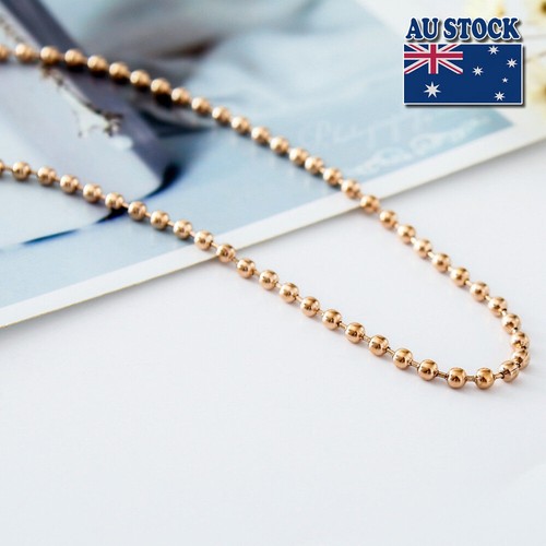 3mm Ball Beads Chain New 18K Rose Gold 