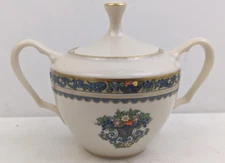 LENOX CHINA - AUTUMN PATTERN - SET OF 1 - SUGAR BOWL w/ LID  (HSA9)
