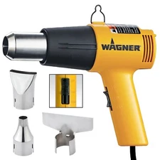 Wagner Spraytech 2417344 HT1000 Heat Gun Kit 3 Nozzles Included 2 Temp Setting