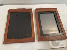 2 Pc Lot 3 1/4" x 5 1/4" Camera Film Pack Holder Wood Vintage Antique