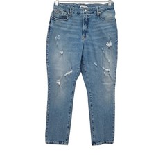 Good American Women's Cotton Distressed Denim Jeans Blue Size 10/30