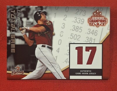 MLB 2003 Donruss Champions Lance Berkman Total Game Used Jersey 04/50 Baseball