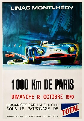 Poster Vintage Montlhéry Auto Moto 1947 – Haute Qualité 80x110 Cm, Reproduction D'affiche Rétro