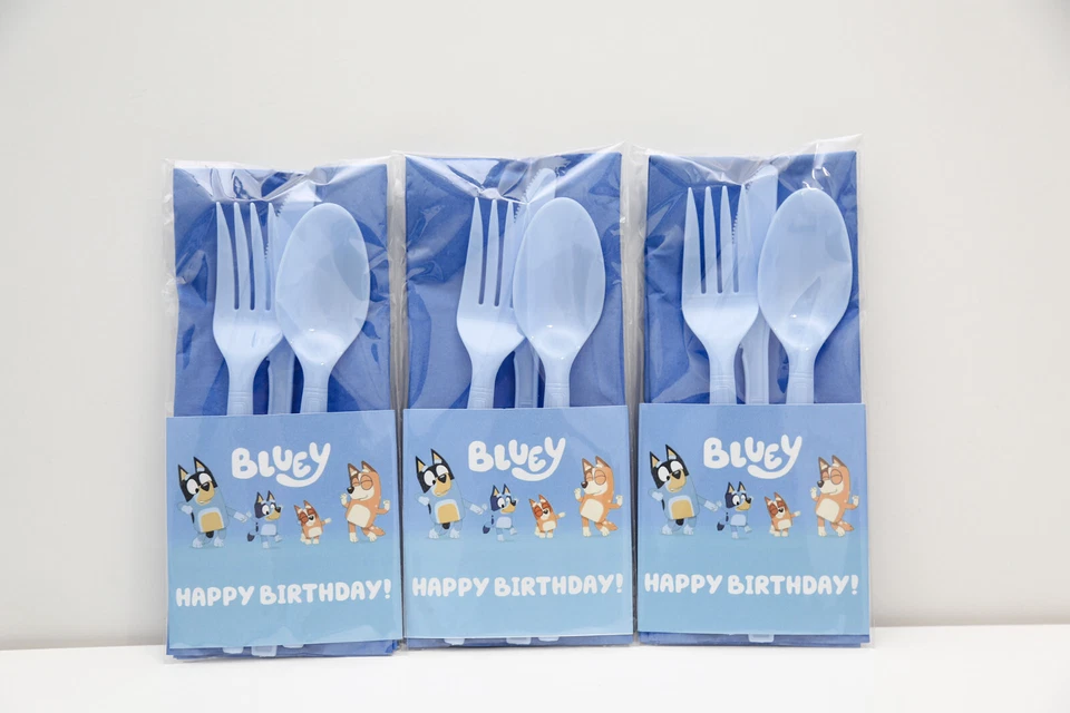 BLUEY 生日用具,蓝线索派对主题,蓝生日用品,蓝  — 第 2/4 张图片