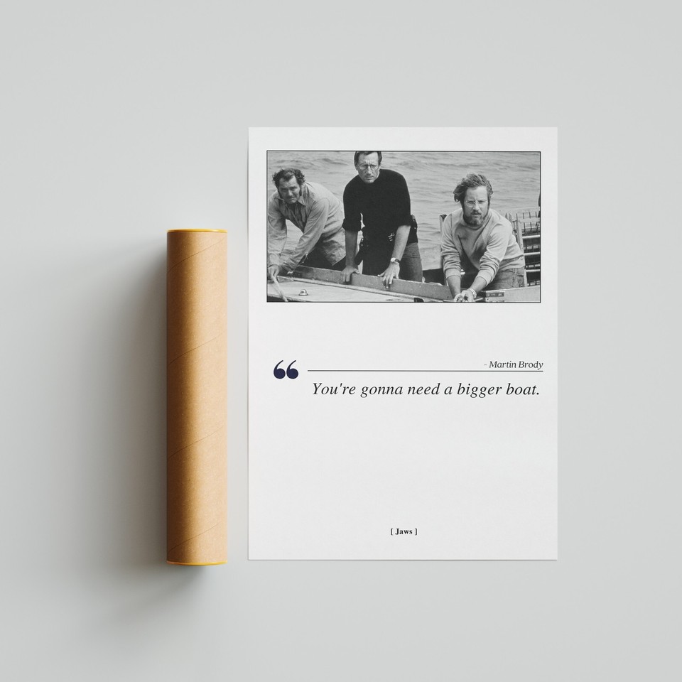 Jaws Movie Poster Print, Movie Quote Unframed eBay