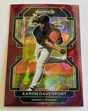 Aaron Davenport 2022 Panini Prizm Draft Baseball Cracked Ice Rose Prizm #20/23