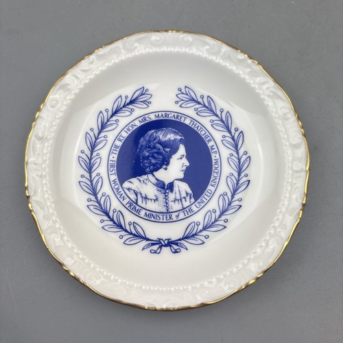 Margaret Thatcher 1st Woman UK Prime Minister Pin Dish Plate By Royal Doulton