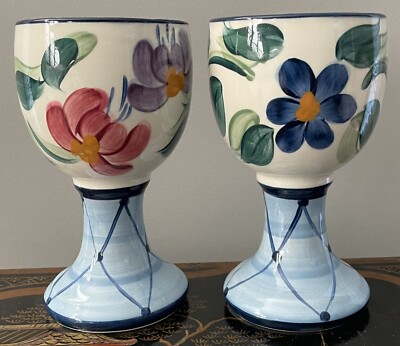 Set of 2 Gail Pittman ANNABELLA  6 1/2''  China Goblet EXCELLENT