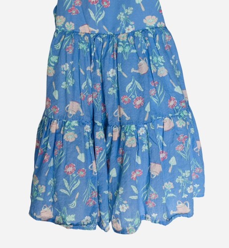 Sigrid Olsen Lined Blue Floral Watering Can Design SunDress Size 5T - Picture 5 of 6
