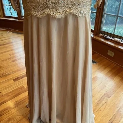 *NWT Izidress Lace Floor Length Sleeveless Bridal Gown Wedding Dress Size 12 14 - Picture 14 of 15