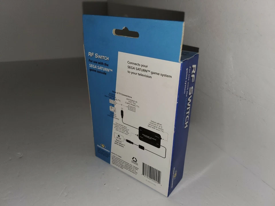 NEW IN BOX PERFORMANCE AUTO RF RFU CABLE TV ADAPTER FOR SEGA SATURN SYSTEM  #25N - Image 2 of 2