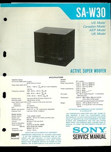 sony active super woofer