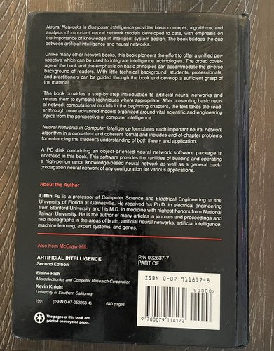 Neural Networks in Computer Intelligence by LiMin Fu (1993, Hardcover) - Picture 2 of 2