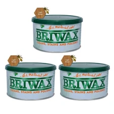 Briwax Light Brown Original Furniture Wax Polish, 16 Fl. Oz. (Pack of 3)