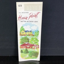 VTG SALES Brochure AD 1950's Devoe All Weather House Paint New York NY