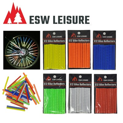  12er Pack Clip On Fahrrad Rad Speichen Reflektoren Radfahren Bike Reflektierende Schläuche