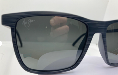 NEW MAUI JIM 875-14 ONE WAY GRAY STRIPENEUTRAL GREY LENS POLARIZED