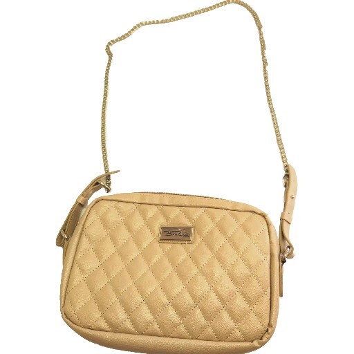 Bella Russo Light Beige Quilted Faux Leather Crossbody  display picture 2
