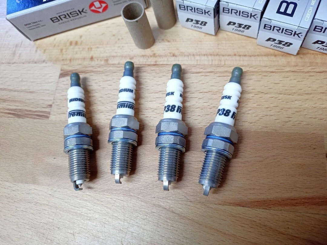 4x BRISK P38 Iridium Spark Plugs fits FIAT 1.4i inc. 500 595 695