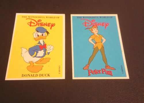 x 2 Weet-Bix The Wonderful World of Disney Cards-Donald Duck, Peter Pan - 1994 - Picture 1 of 2