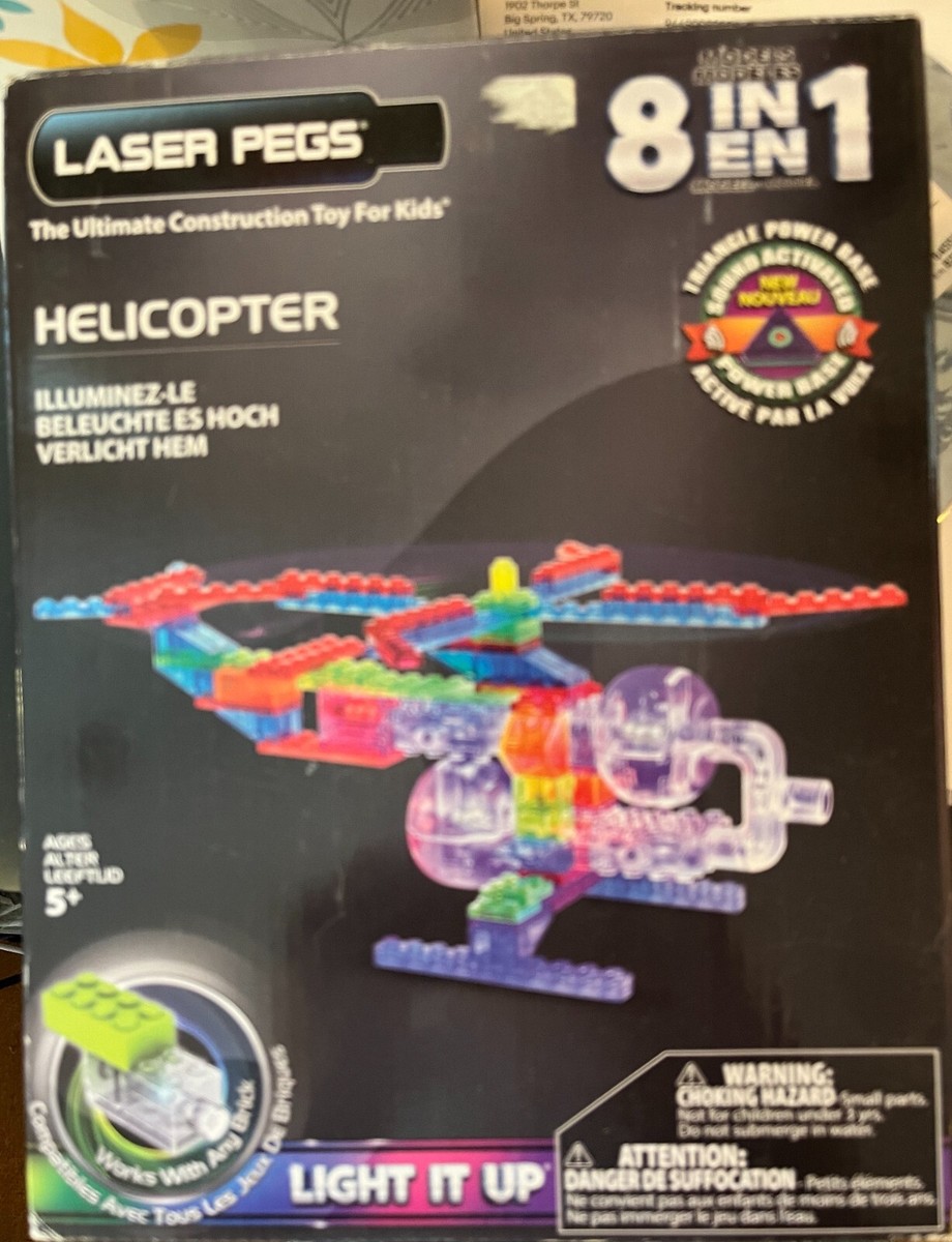 Laser Pegs 8-in-1 Helicopter Building Set G1270B 885197847290 for