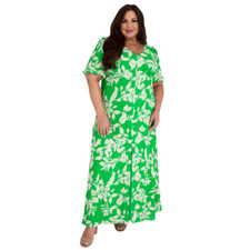 Maree Pour Toi Floral Peasant Bodice Maxi Dress Size 16 Plus Size Boho Casual