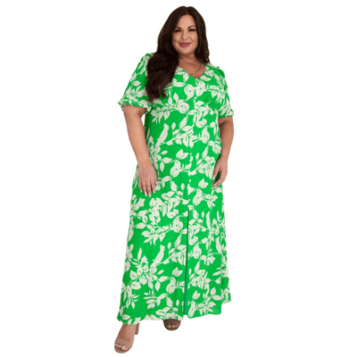 chinese dress ladies Lavender Floral Print Sleeveless Cotton Maxi Dress main image 1