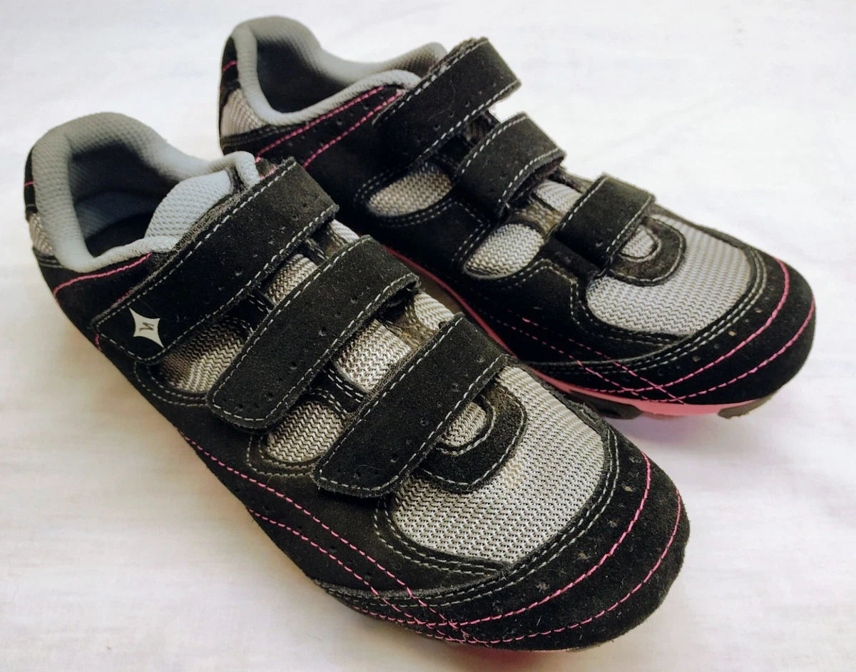 SPECIALIZED WOMENS RIATA MTB MOUNTAIN BIKE SHOES PINK BLACK BODY
