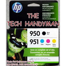 4-PACK HP GENUINE 950 BLACK  951 COLOR INK NO RETAIL BOX   CLEARANCE  2020 