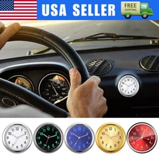 Car Dashboard Clock Mini Tiny Analog Clock Watch for Vehicle Stick On Clock USA