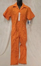Vtg Walls Scotchguard Coveralls 40 Tall Orange SS Overall Work Wear IMPERFECT US