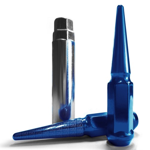 Set of 20 BLUE Spike Lug Nuts 12x1.5 fit S10 Corvette Camaro Blazer CTS STS 5BL1 - Picture 10 of 10