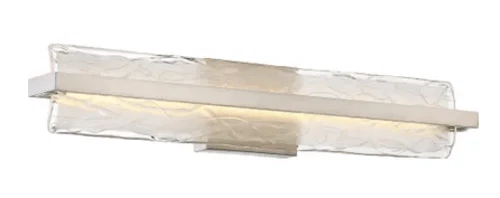 Quoizel PCGL8530BN Platinum Glacial LED Etched Glass Vanity Light Brushed Nickel - Picture 1 of 3