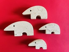 🟠 4 Figure animali in travertino di Rapolano Enzo Mari F.lli MANNELLI anni ‘70