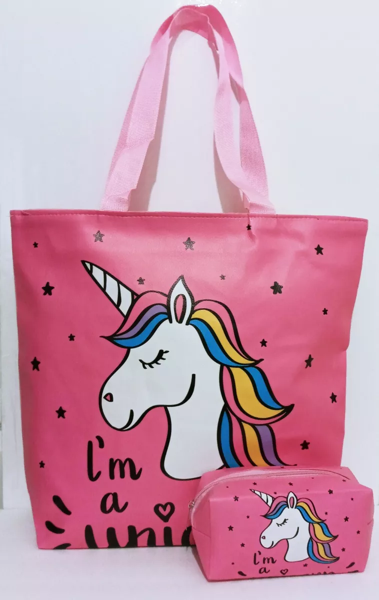 Unicorn Lovely School Tote Bag For Girls