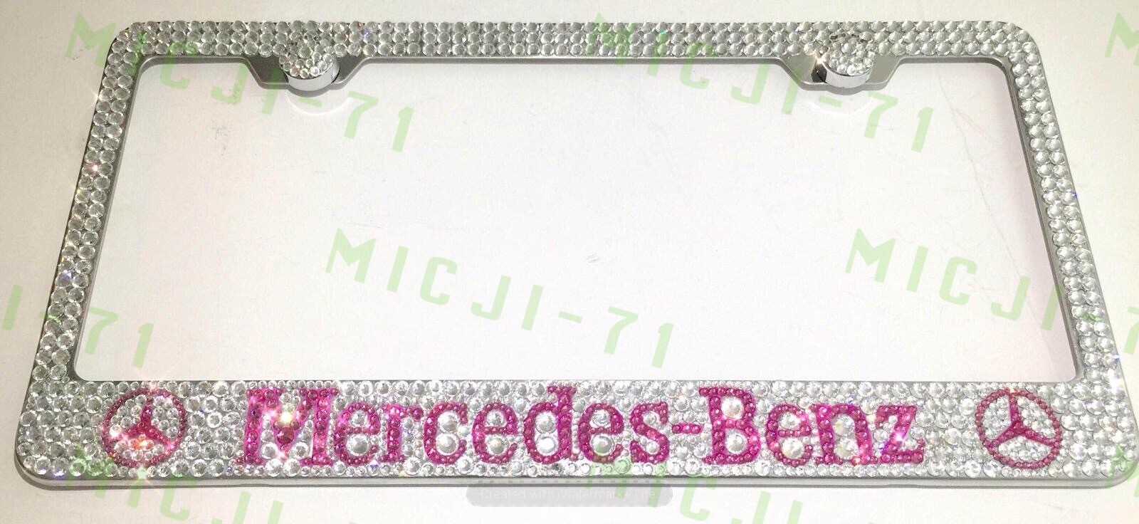 売れ筋超安い Boobo Ice Out License Plate カバー Frame Holder Silver Bling Ring