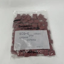 *100-PCS Panasonic Capacitor ECQ-E 100V DC 275K 1275KNB - Sealed Bag - Free Ship