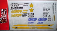 MODERN SHERIFF 1:24 1:25 GOFER RACING DECALS CAR MODEL ACCESSORY 11025