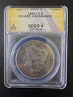 1881-CC MORGAN SILVER DOLLAR, G DETAILS