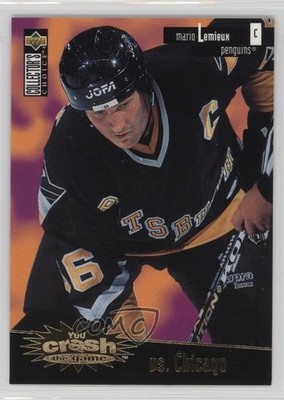 1996 Collector's Choice You Crash the Game Gold Mario Lemieux (vs Chicago) 1x1